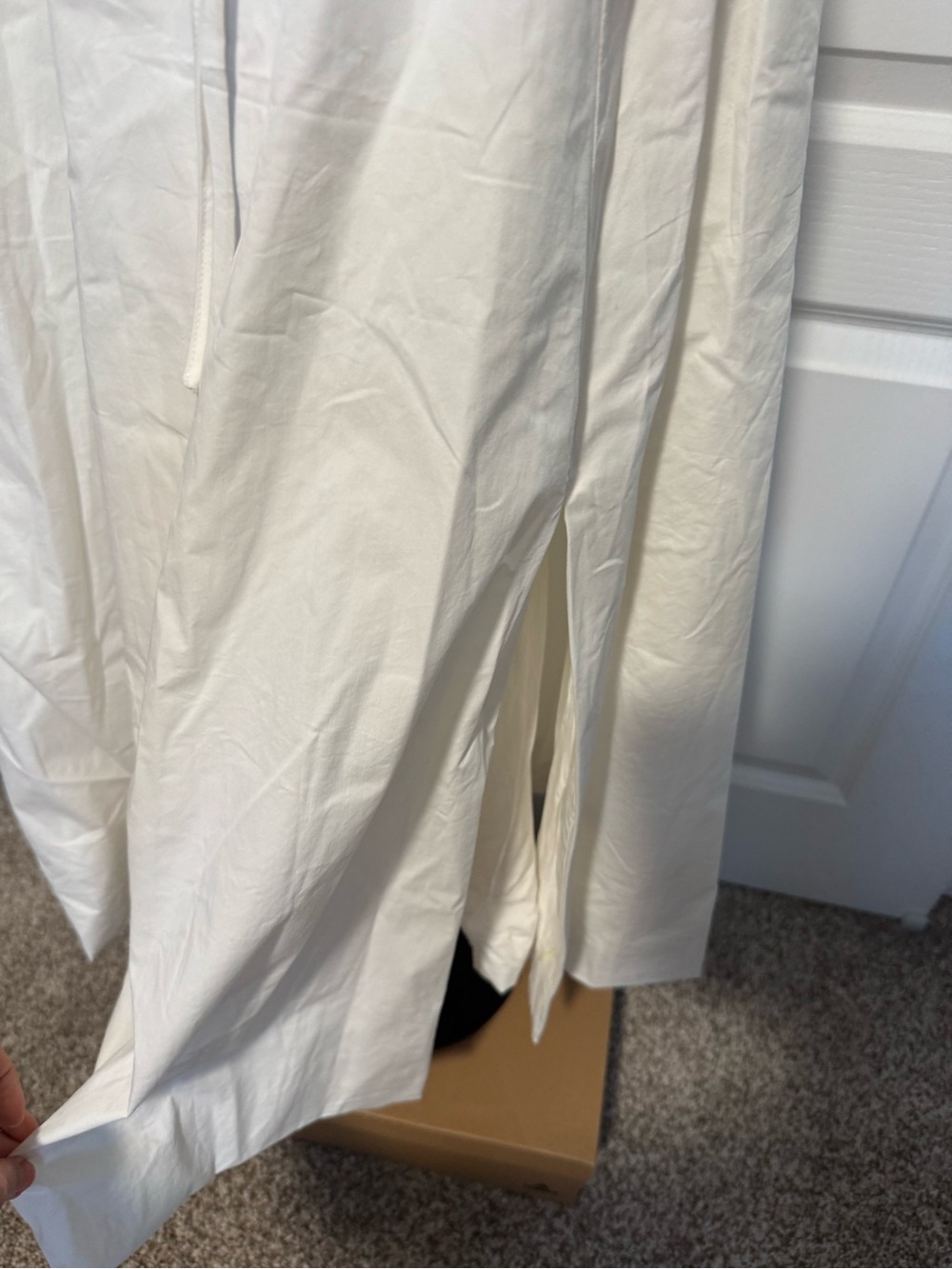 House of CB White Corset-Style Midi Dress with Slit NWOT - Picture 5 of 6